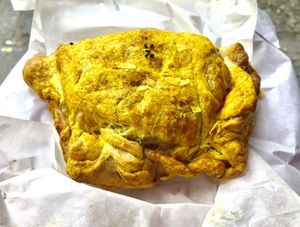 Malaysian curry puff  at Bread and Banjo Bakery in Belfast