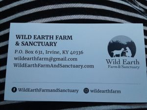 Contact us. at Wild Earth Farm and Sanctuary in Irvine