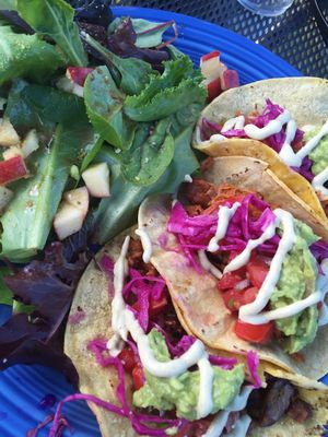 Amazing jackfruit tacos! at La Vida Veggie in Beaverton