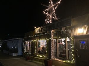Xmas lights! at Crossroads Cafe in Joshua Tree