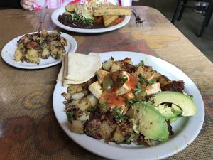 Soyrizo Hash at Crossroads Cafe in Joshua Tree