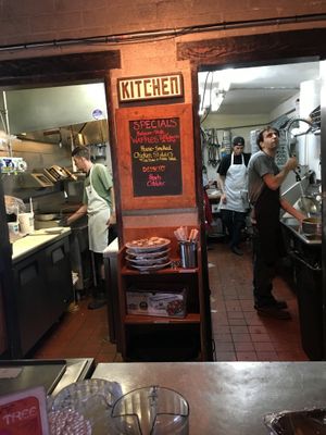 Kitchen area at Crossroads Cafe in Joshua Tree