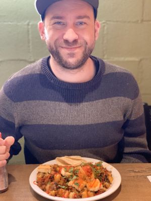 Vegan hash  at Crossroads Cafe in Joshua Tree