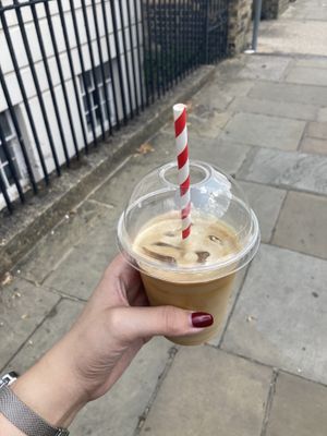 Oat iced latte  at Hot Numbers Coffee - Trumpington St in Cambridge