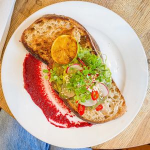 avocado toast at Hot Numbers Coffee - Trumpington St in Cambridge