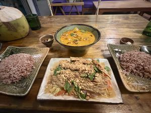 Mains & rice   at Deva in Kampot