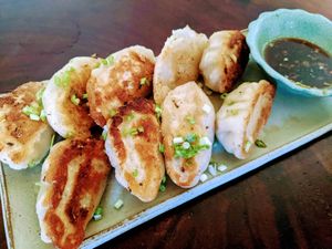 Pan Fried Dumplings  at Deva in Kampot