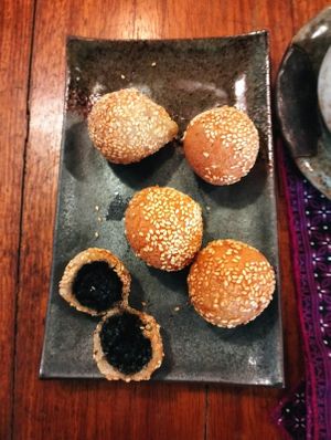 Fried Sesame Balls at Deva in Kampot