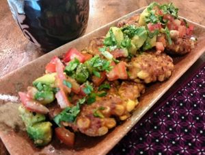 Corn Cakes at Deva in Kampot