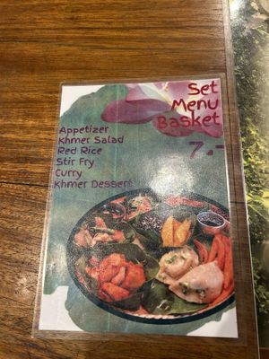 Menu  at Deva in Kampot