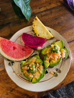 Avocado toast at Deva in Kampot