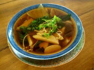 Mushroomsoup  at Deva in Kampot