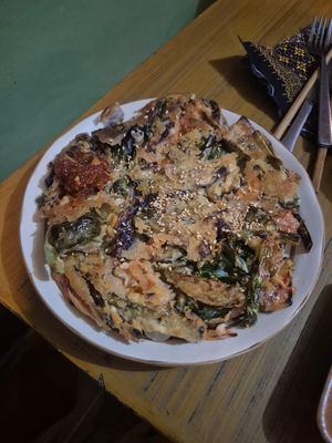 Korean Pancakes at Deva in Kampot