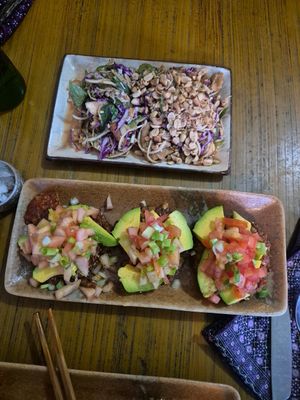 Corn Cakes, Banana Blossom Salad at Deva in Kampot