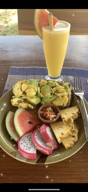 Avocado toast 3$ at Deva in Kampot