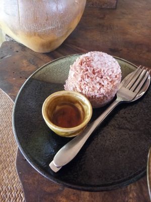 Organic brown rice at Deva in Kampot