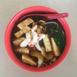 Prawn Noodle at Jian Kang 健康素食 in Central Singapore