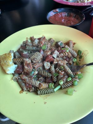 Vegan Spicy Jammin - so good  at Rasta Pasta in Colorado Springs