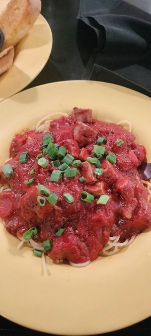 Spaghetti Knuckles with Tofu at Rasta Pasta in Colorado Springs