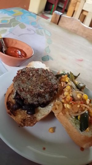 baguette vegan at Delicias Naturales in San Cristobal De Las Casas