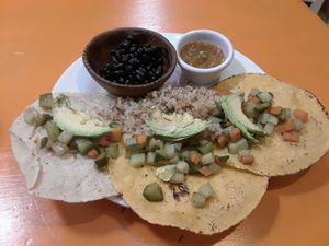 tacos not on the menu but the owner will make you whatever you like at Delicias Naturales in San Cristobal De Las Casas