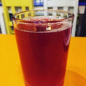 Homemade Jamaica kombucha  at Delicias Naturales in San Cristobal De Las Casas