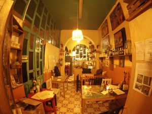 Cozy restaurant at Delicias Naturales in San Cristobal De Las Casas
