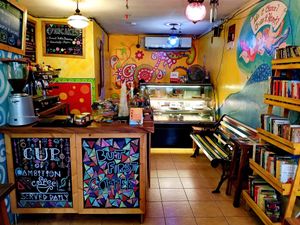 Choose from a tempting variety of scrumptious vegan desserts in the chiller. at The Kismet Cafe in Makati