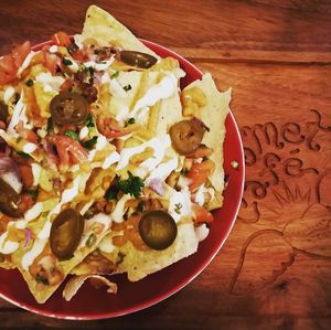 It’s a vegan party in your mouth with our Cheesy Nacho Platter! at The Kismet Cafe in Makati