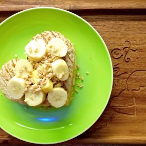 Our Peanut Butter Ban-nan-na Pancakes heart you! at The Kismet Cafe in Makati