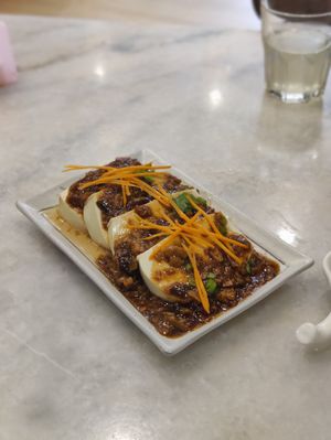 Tofu with mushroom at Yun Shan Ge Vegetarian House - Penang St in Penang