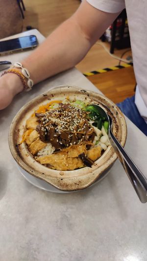 Clay pot rice at Yun Shan Ge Vegetarian House - Penang St in Penang