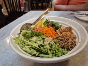 Turmeric sambal rice salad at Yun Shan Ge Vegetarian House - Penang St in Penang