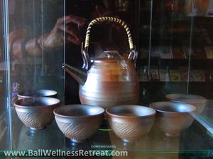 Tea Kettle display at Yun Shan Ge Vegetarian House - Penang St in Penang