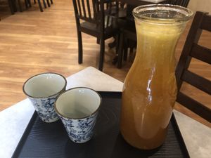 Fruit tea  at Yun Shan Ge Vegetarian House - Penang St in Penang