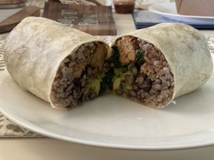 Tempeh royale burrito at Laughing Planet - Blair Blvd in Eugene
