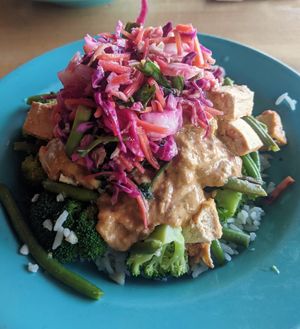 Thai Bowl - soooooo delicious at Laughing Planet - Blair Blvd in Eugene