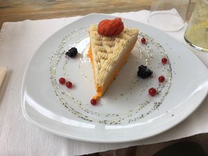Raw vegan cake  at EcoCentro in Ibiza