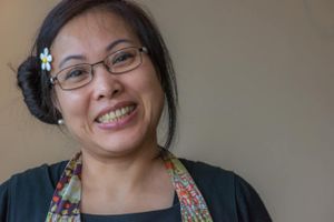 die Besitzerin, scheinbar eine Köchin mit besonderem Gespür at Gayaya in Berlin