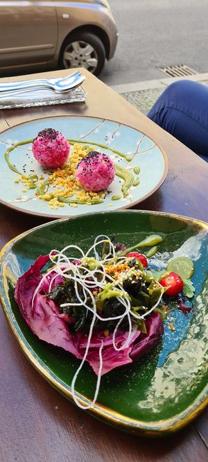 Rice Balls and Sea Weed Salad  at Gayaya in Berlin