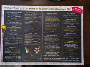 Menu at Gayaya at Gayaya in Berlin