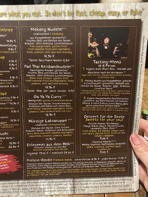Speisekarte   at Gayaya in Berlin