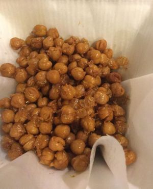 Appetizer: spicy fried chickpeas  at Queen of Sheba in Spokane
