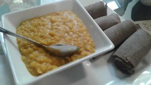 Yellow Split peas  at Queen of Sheba in Spokane