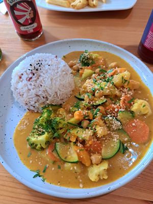 Thai Curry at Loving Hut in Amsterdam