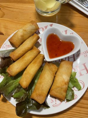 Spring rolls   at Loving Hut in Amsterdam