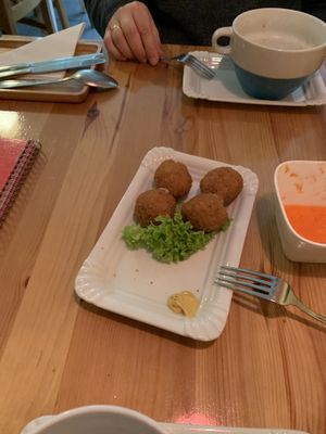 Bitterballen-they used to be 5 but they smelled to good ;) at Loving Hut in Amsterdam