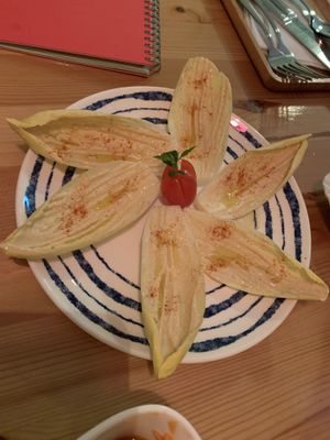 Hummus ships at Loving Hut in Amsterdam