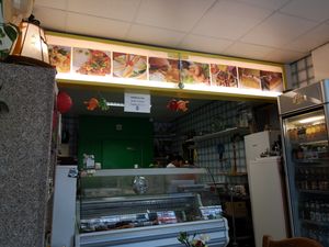 Inside at Loving Hut in Amsterdam