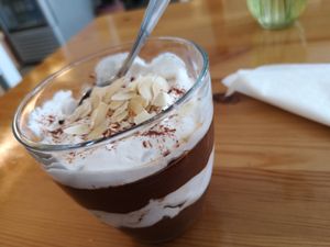 Tiramisu at Loving Hut in Amsterdam